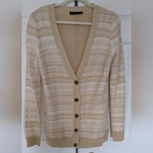 The Limited Beige Button-Up Cardigan